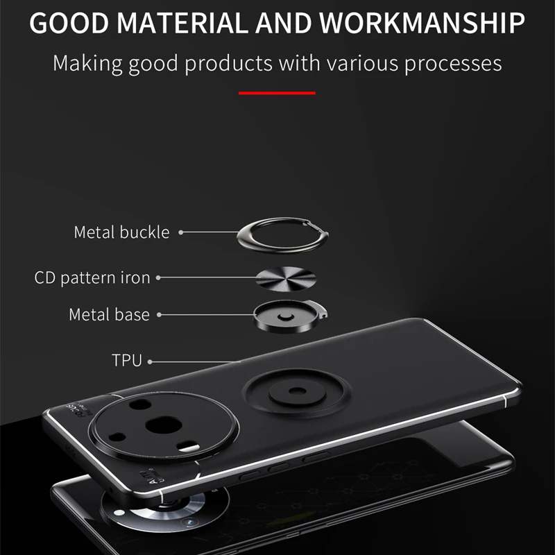 For Realme 11 Pro Plus Case Cover OPPO Realme 11 Pro Plus Capas Shockproof Soft Magnetic Ring Holder Fundas Realme 11 Pro Plus