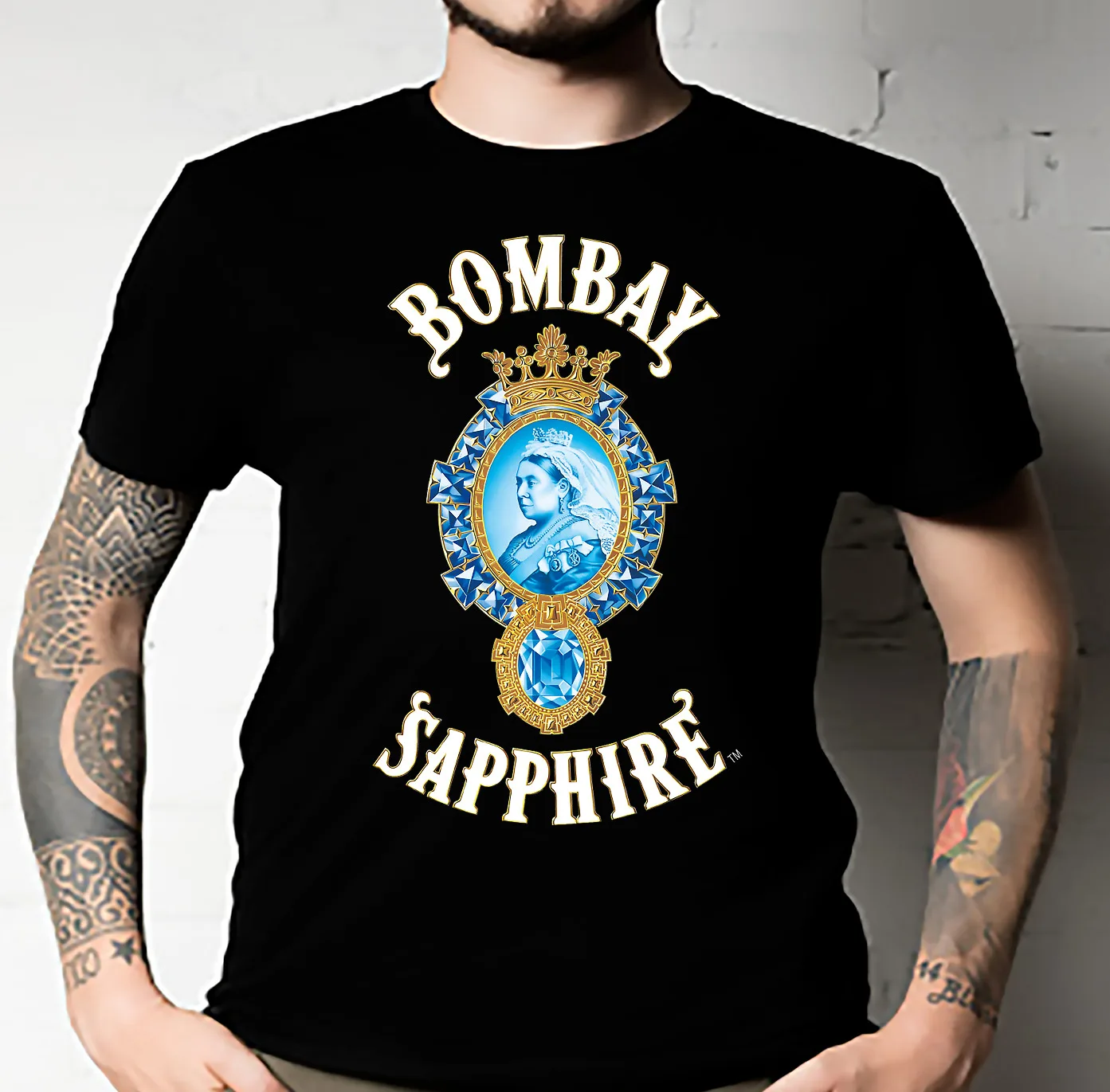 Классическая белая футболка Bombay Sapphire Gin для пива всех размеров