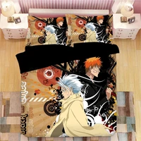 3d bleach kurosaki ichigo bedding set duvet covers pillowcases cartoon anime comforter bedding sets bed linen bedclothes bed set