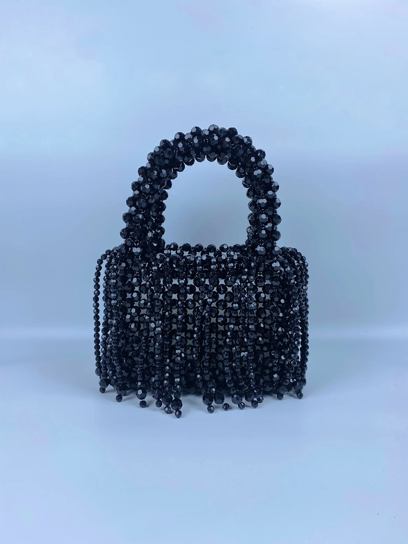 Плетеный с бусинами сумка янтарные акриловые бусины кошачий глаз Ретро женская