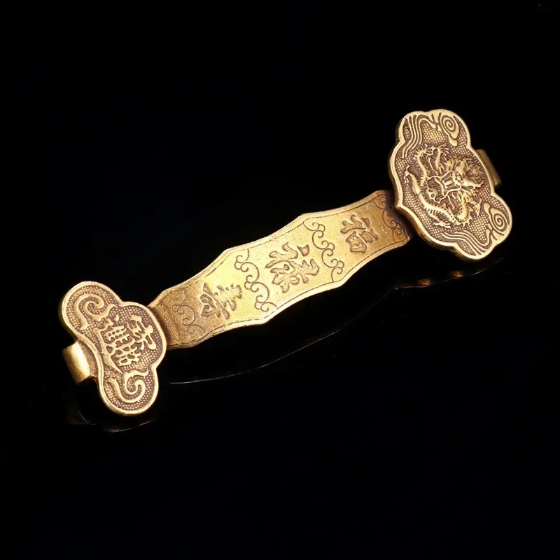 Винтажная латунная фигурка Руйи удача процветание долголетие узор дракона