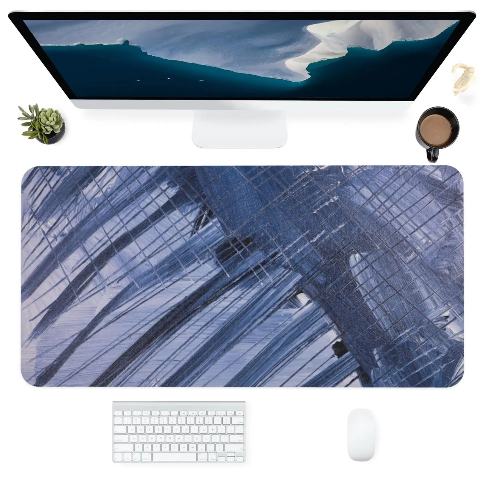 

Wholesale Non-slip Creative Abstract Keyboard Mat Gaming Desk Mats Cute Mouse Pad Deskpad Gaming for Office Home Computer