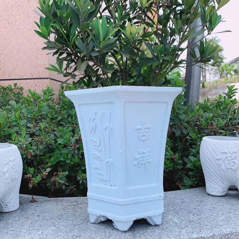 

Summer Breeze 28cm/11in Cement Outdoors Succulent Pot Mold Chinese Plastic Hexagonal Bonsai Planter Mould Gardening Decoration