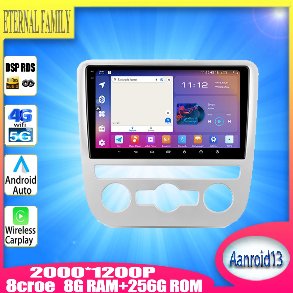 Автомагнитола на Android 13 для Volkswagen EOS Scirocco 3 III Mk3 2008-2014 мультимедийный видеоплеер