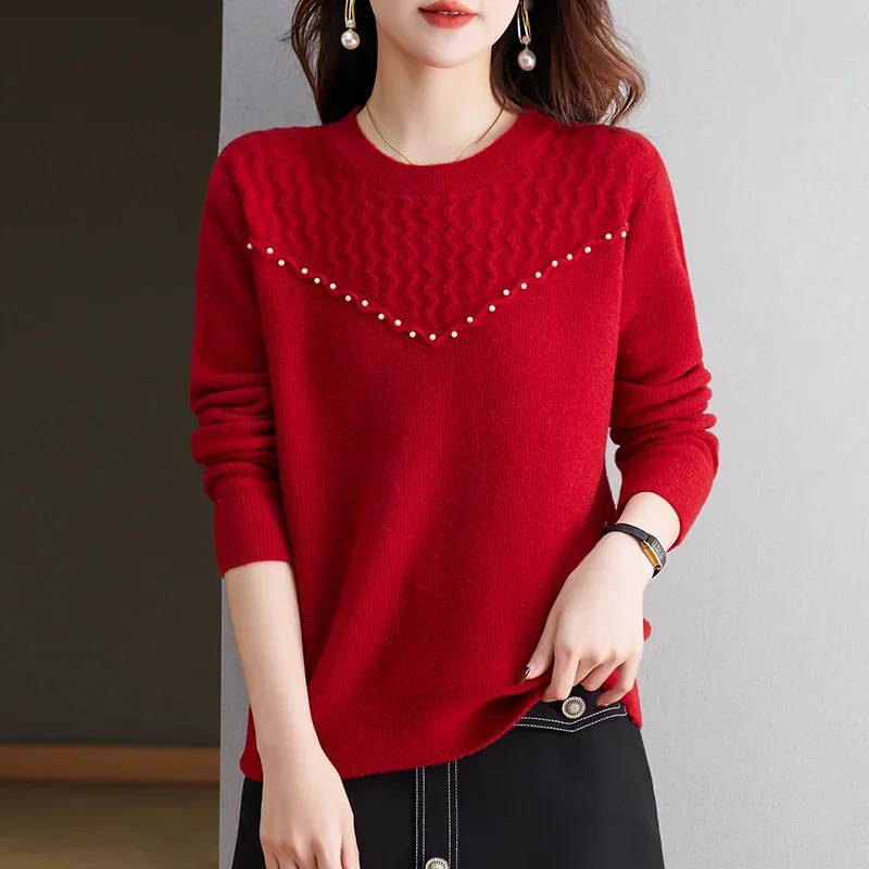 Высококачественный свитерный женский трикотаж 2024 новый стиль весенний свитер с