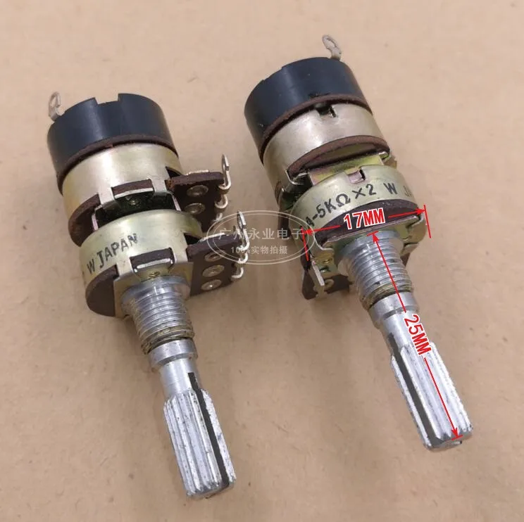 

1 шт. 16 видов двойной с переключателем потенциометра A5K X2 25 мм цветочный вал 6 футов Длина ручки 25 мм