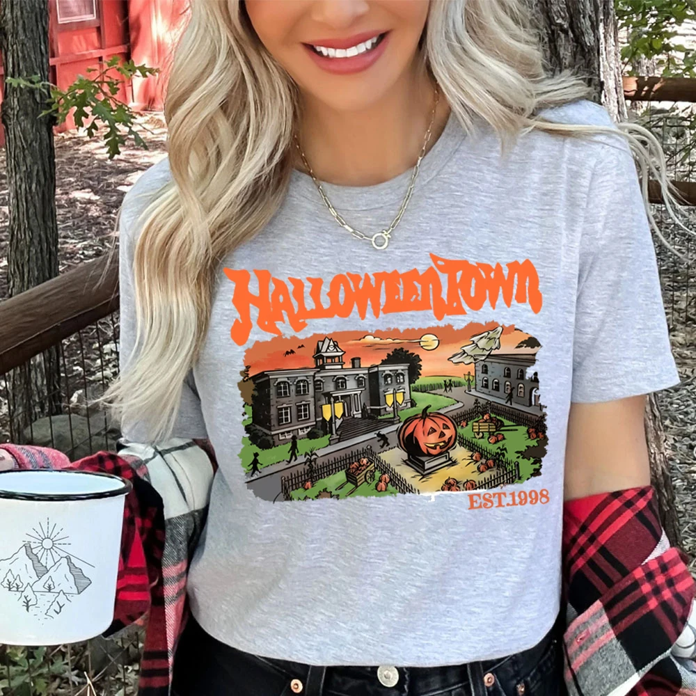 Хэллоуин самая новая футболка 1998 комфортных цветов женская одежда в стиле ретро