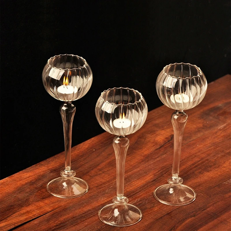 

Glass Candle Holders For Home Decoration Decorative Handmade Wedding Decorations Ornament Tealight Holder Tall