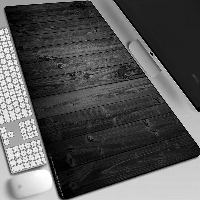 MRGBEST Wood Black Printed Pads Gamer Gaming Mouse Mats XL Gamer Personality Desktop Non-slip Play Pad Computer Accessories
