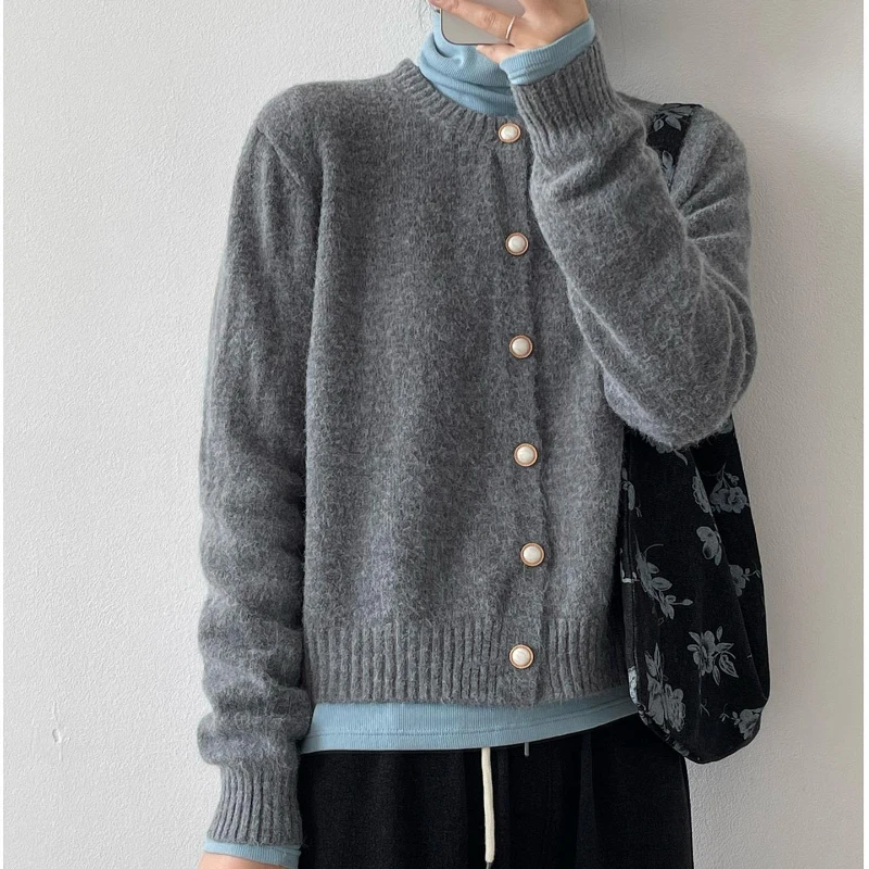 

Sweater Women Autumn Spring Simple V-neck Pullover Knit Elastic Pullovers Jumper Casual Thick Warm Pink White Basic Jumpers