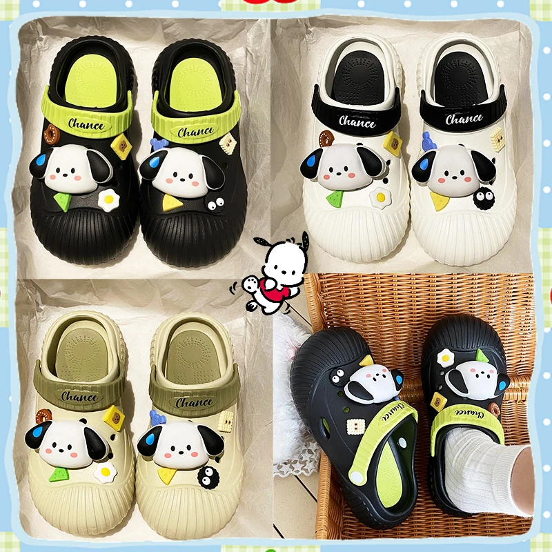 

Pochacco Croc Kawaii Summer Sandals Soft Non-Slip Cartoon Slippers Anime Sanrioed Cute Stylish Lovely Beach Shoes Girls Gifts