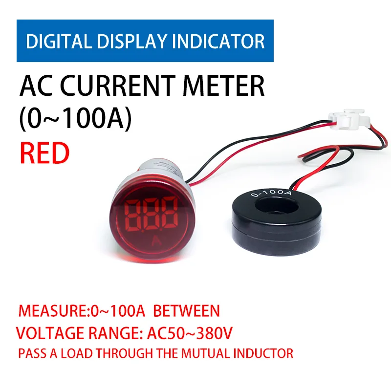 Цифровой дисплей Ad16-22dsv mini измеритель переменного тока 60-500 В общий индикатор