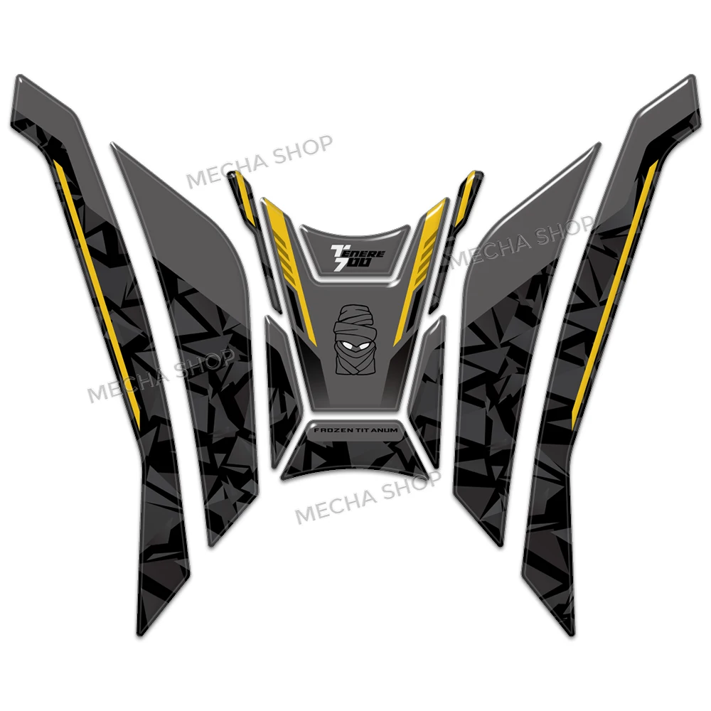 

Аксессуары для мотоциклов Tenere 700 2025 T700, защита бака, водонепроницаемая, с царапинами, 3D набор наклеек из смолы