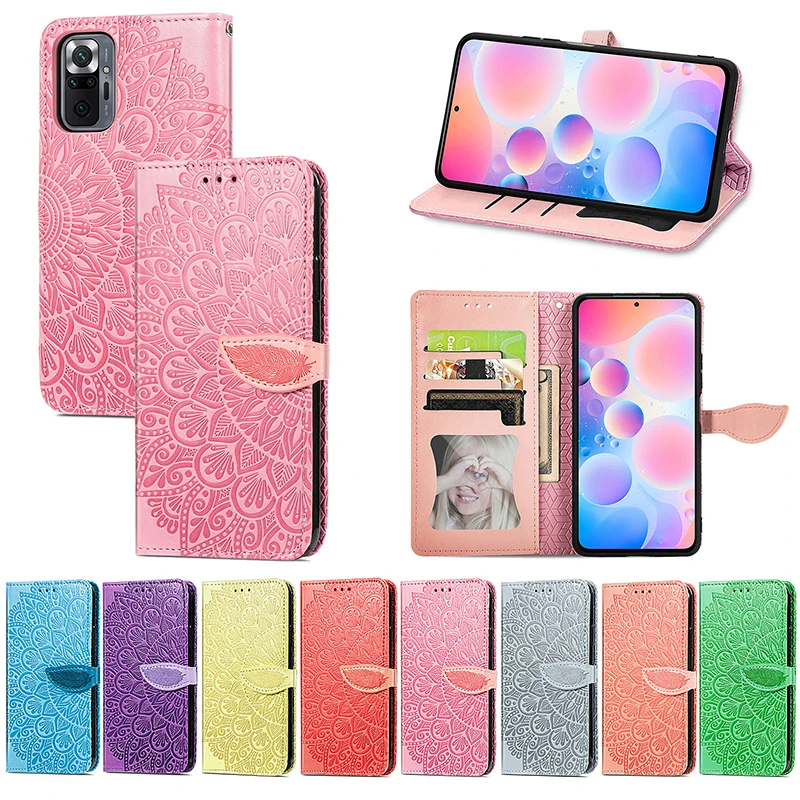 

New Fashion Leather Phone Case For Redmi Note 11 Pro Plus 11T 5G 10S 10X Note10 9T 9C 9A K40 K30S Non-Slip Card Pocket Flip Case
