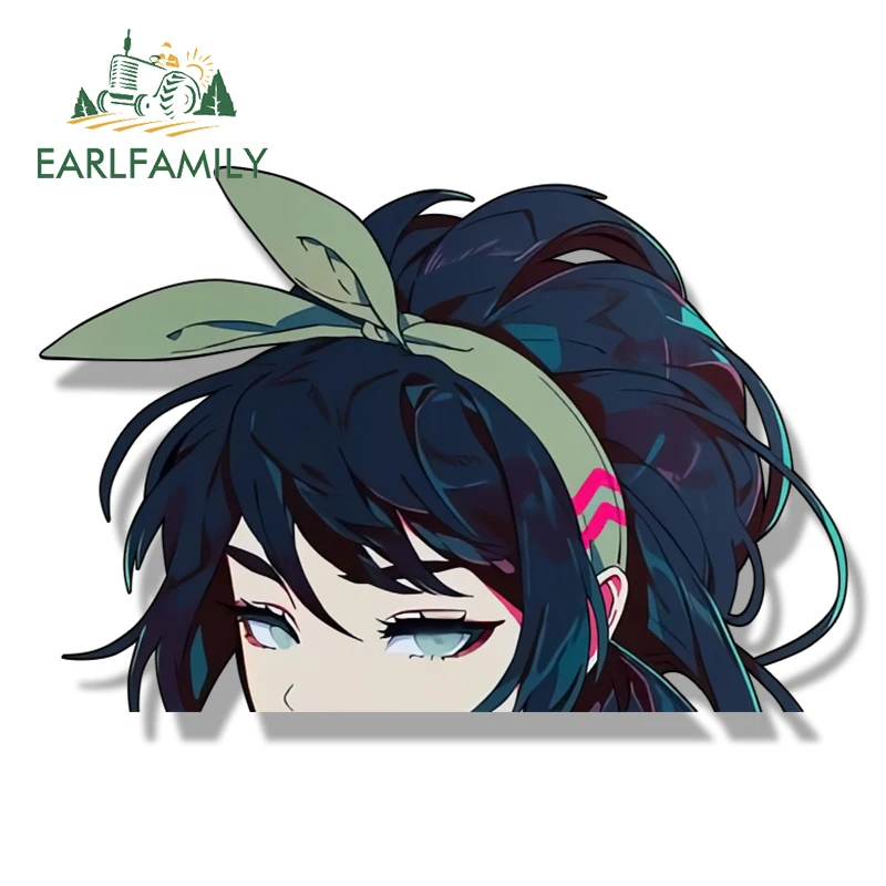 Фото EARLFAMILY Chibi Toph Bengfang Fanart автомобильная наклейка аниме последний маг воздуха эскиз Waifu наклейка JDM мультфильм Peeker наклейки для девочек №3