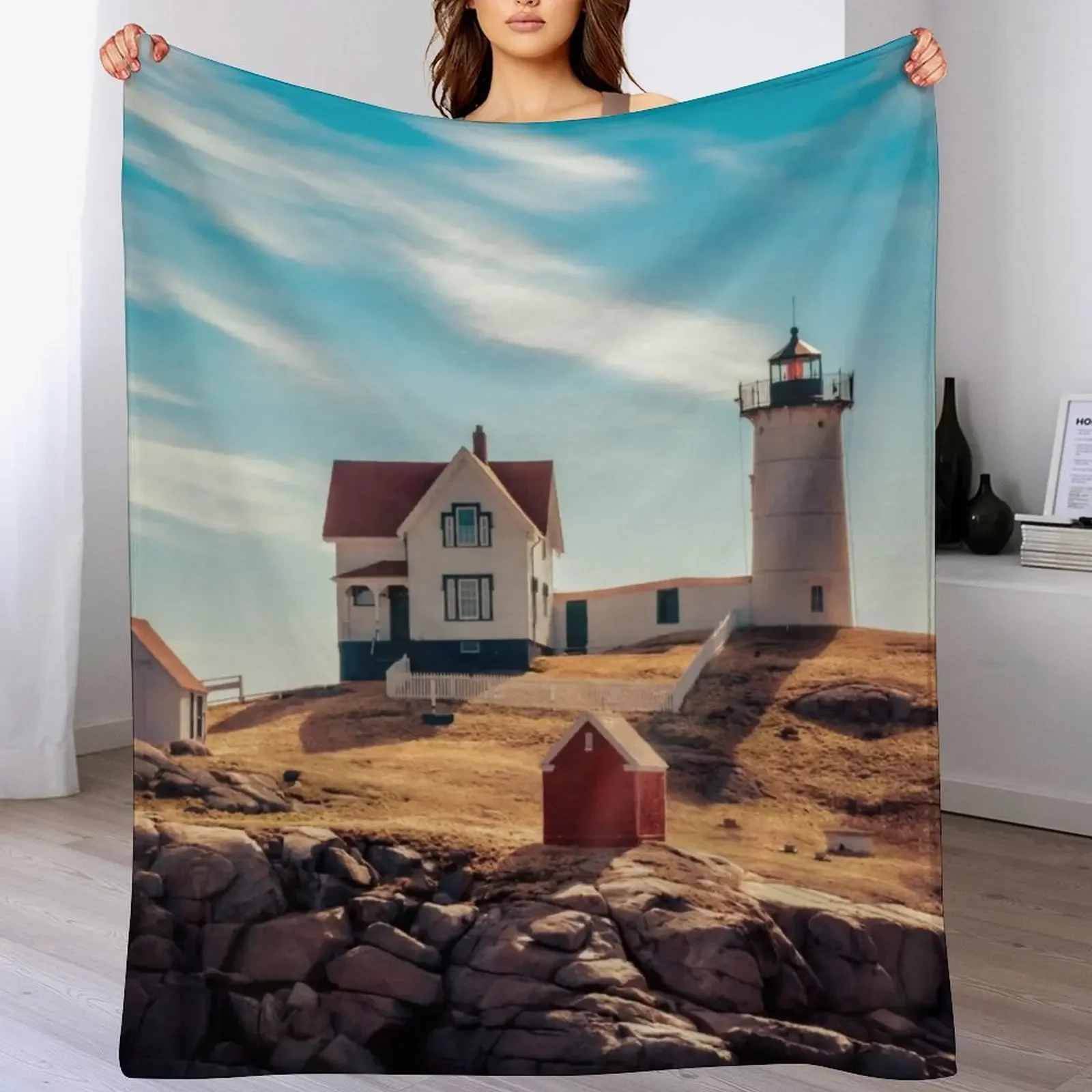 Одеяло Cape Neddick Nubble Lighthouse декоративное одеяло для дивана одеяла