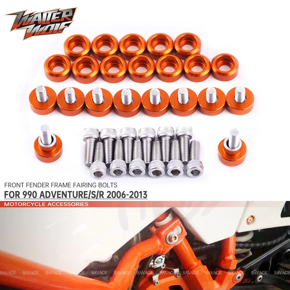 

22pcs M6 Screws Fender Frame Bolts For 990 ADVENTURE/S/R 2006-2013 Motorcycle Accessories Fender Frame Fairing Windshield