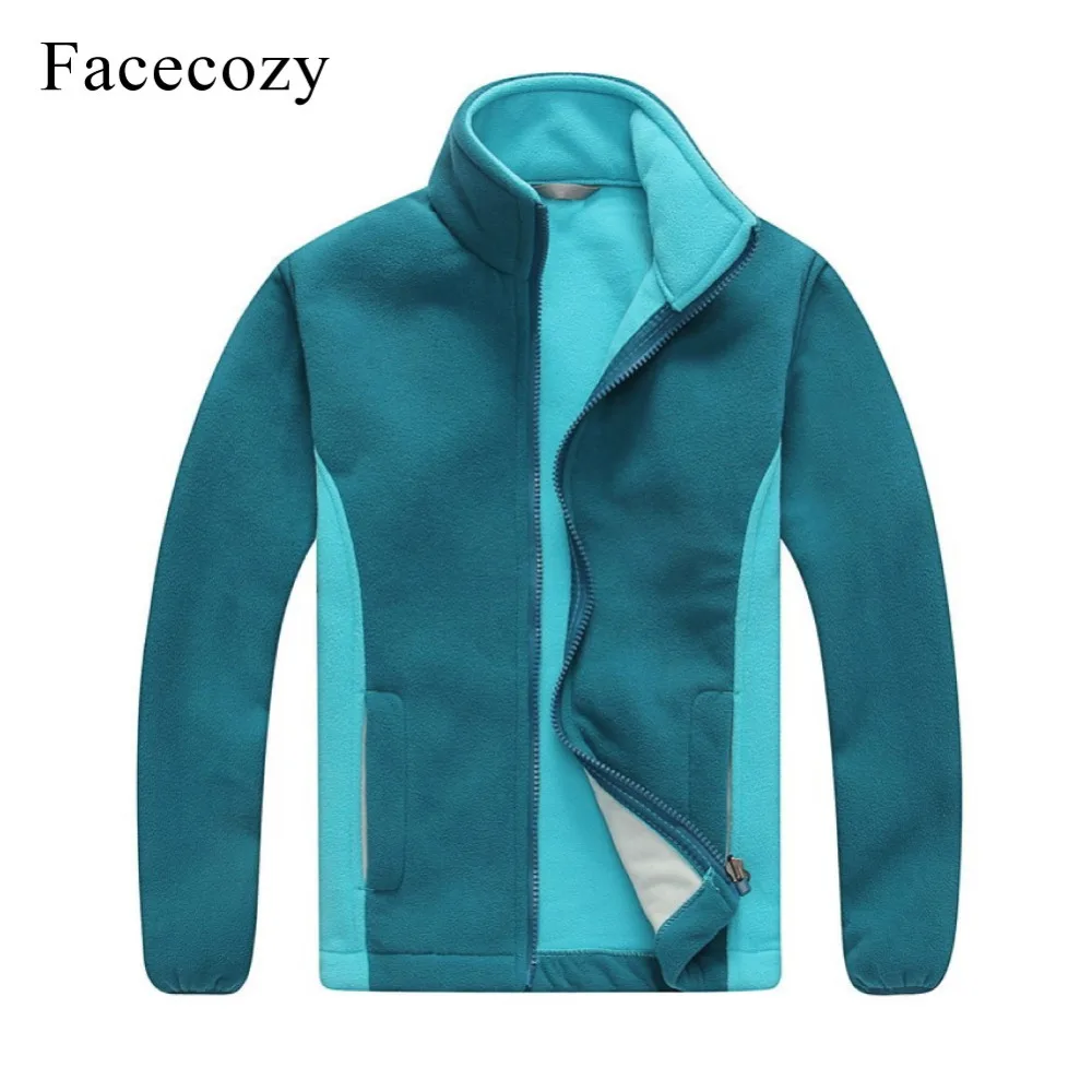 Фото Детское зимнее плотное теплое флисовое пальто Facecozy, антистатические походные куртки для мальчиков и девочек, униформа для альпинизма, верх... №4