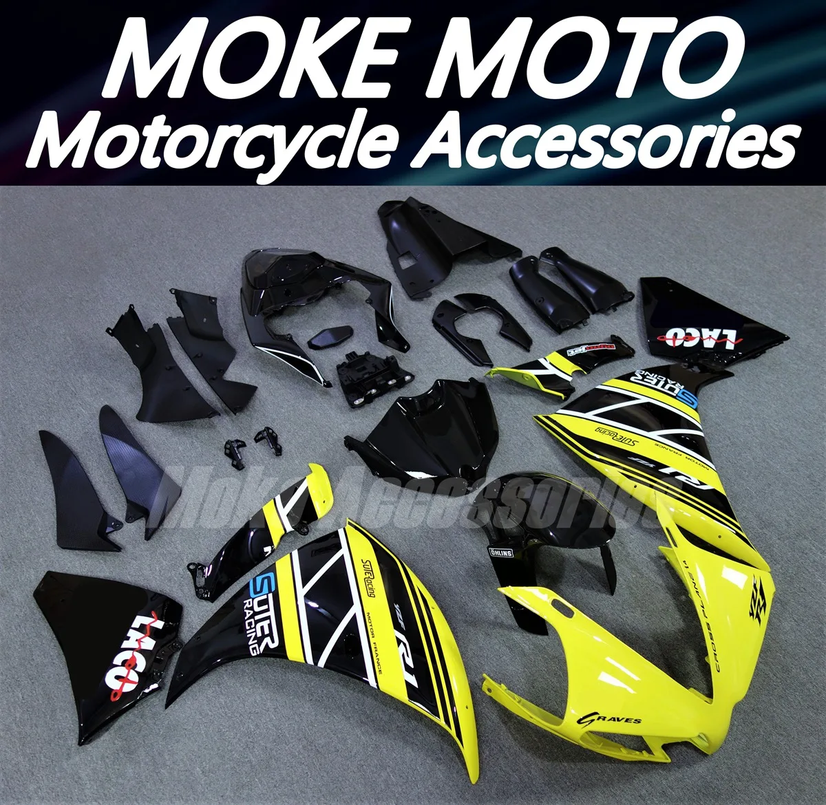 Комплект обтекателей для мотоцикла подходящий Yzf R1 2012 2013 2014 комплект кузовных