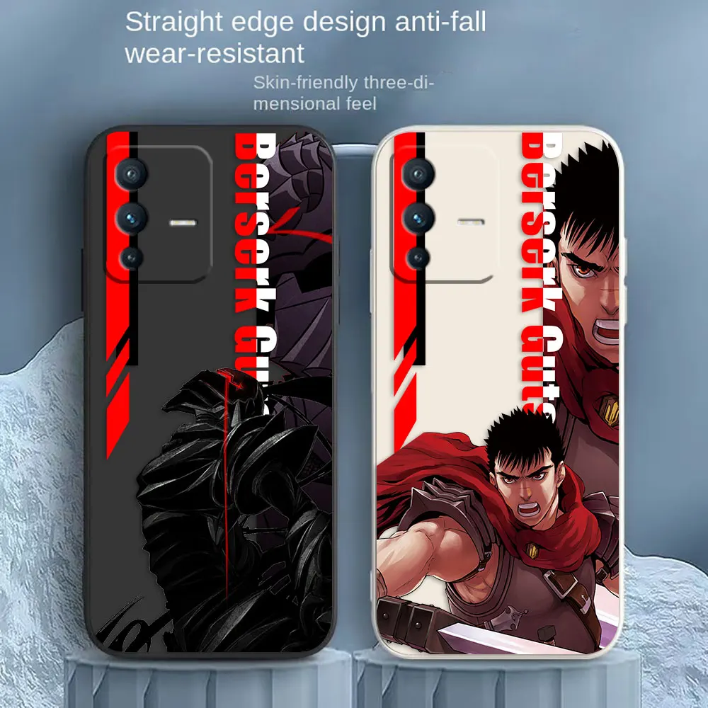 

Anime Guts Berserk Phone Case For VIVO S1 S5 S6 S7 S9 S9E S10 S12 S15 S16 S16E T1 T2X V15 V20 V21 V23 PRO 5G Case Funda Shell