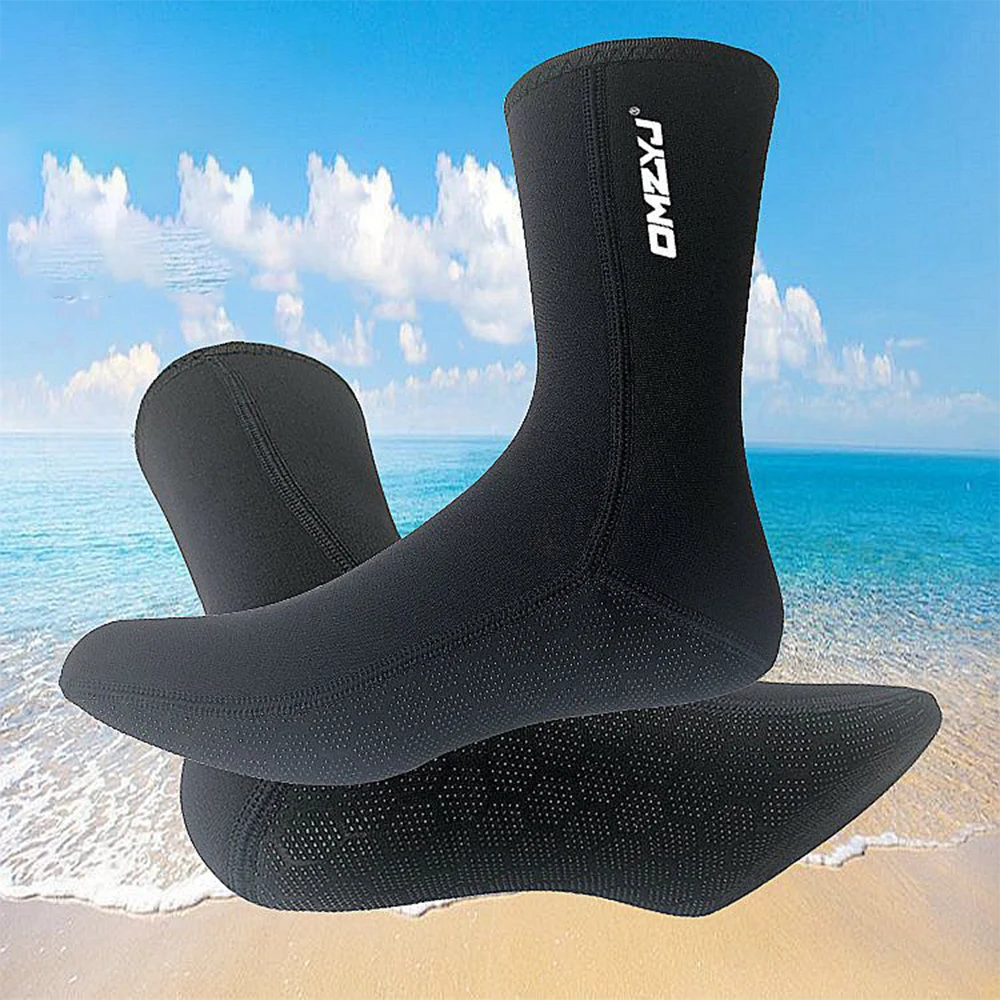 5mm Neoprene Diving Socks Swim Water Boots Non-slip Beach Boots Wetsuit Shoes Warming Snorkeling Diving Surfing Socks