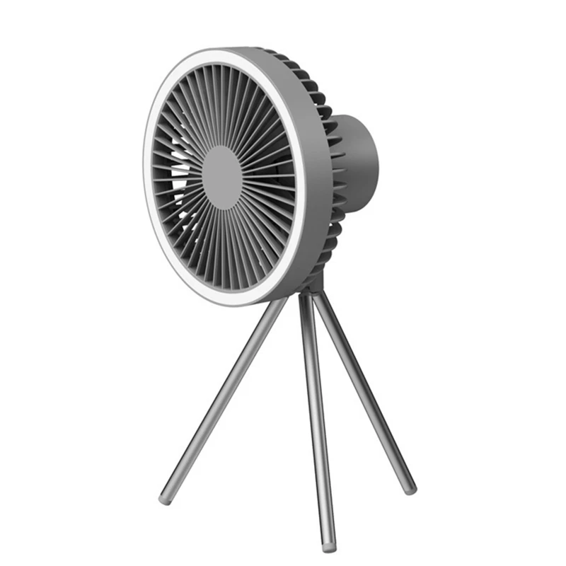 

Tripod Fan Portable Desktop Fan Low Noise 3 Speed Control Tripod Table Stand 10000Mah Rechargeable Cooler LED Fan Drop Shipping