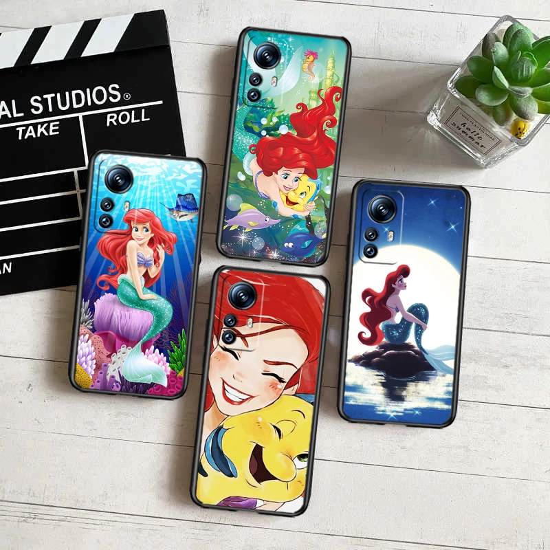 

Mermaid Disney Princess Black Phone Case For Xiaomi Mi 13 12 Lite 12T Pro 12X 12S 11 11T 11i 10T 10 9 Ultra 5G