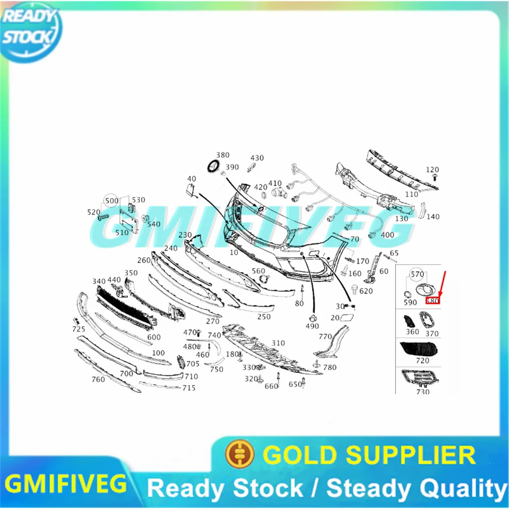 Передняя противотуманная фара для 2017-mer ced esb enzGLA 200 220 180 250 45 W156 A1568855900 1568855900 A1568856000