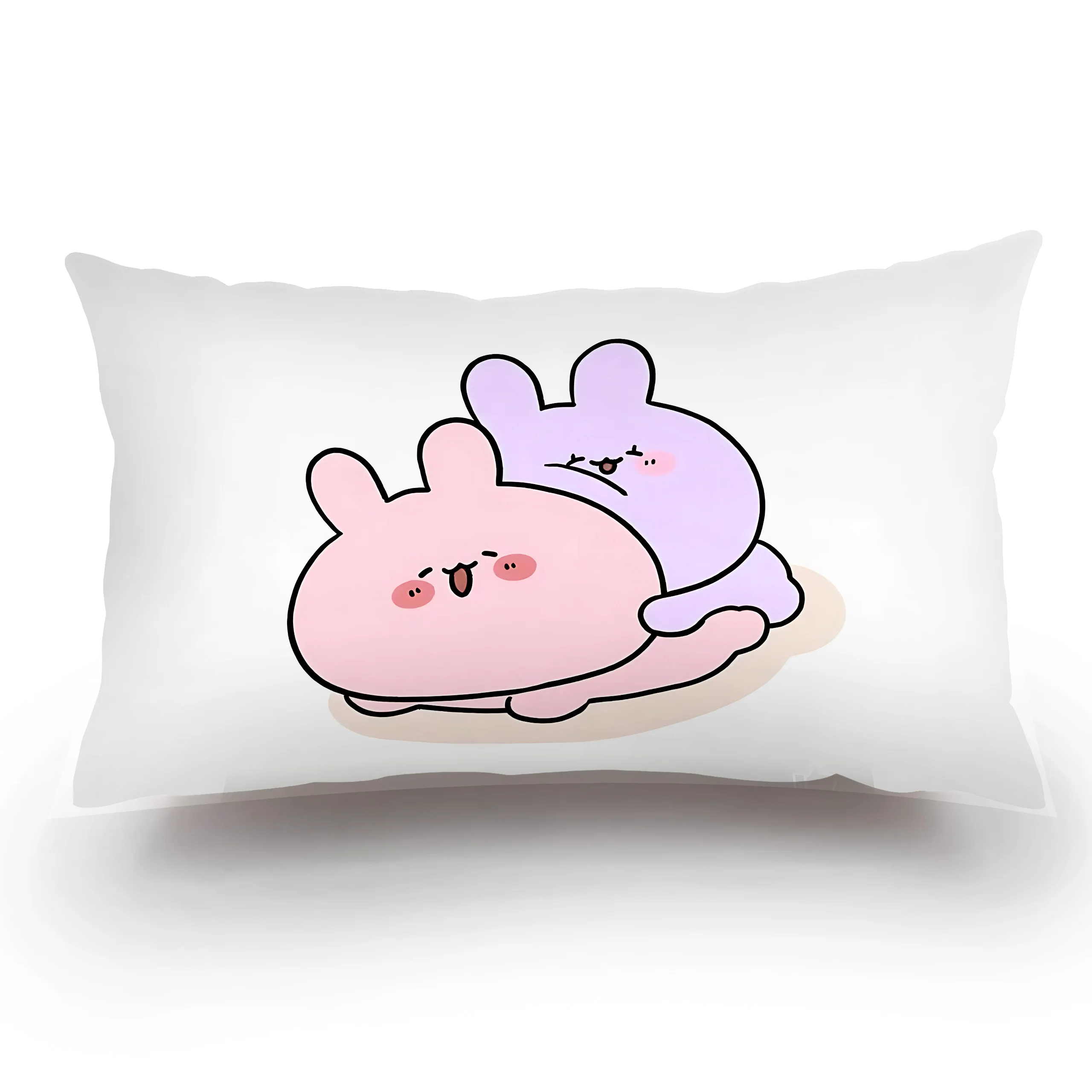 

Двусторонняя печать, прямоугольная подушка Asamimichaan Asleep, милый чехол, прикроватная наволочка, чехол для диванной подушки, украшение для комнаты и дома