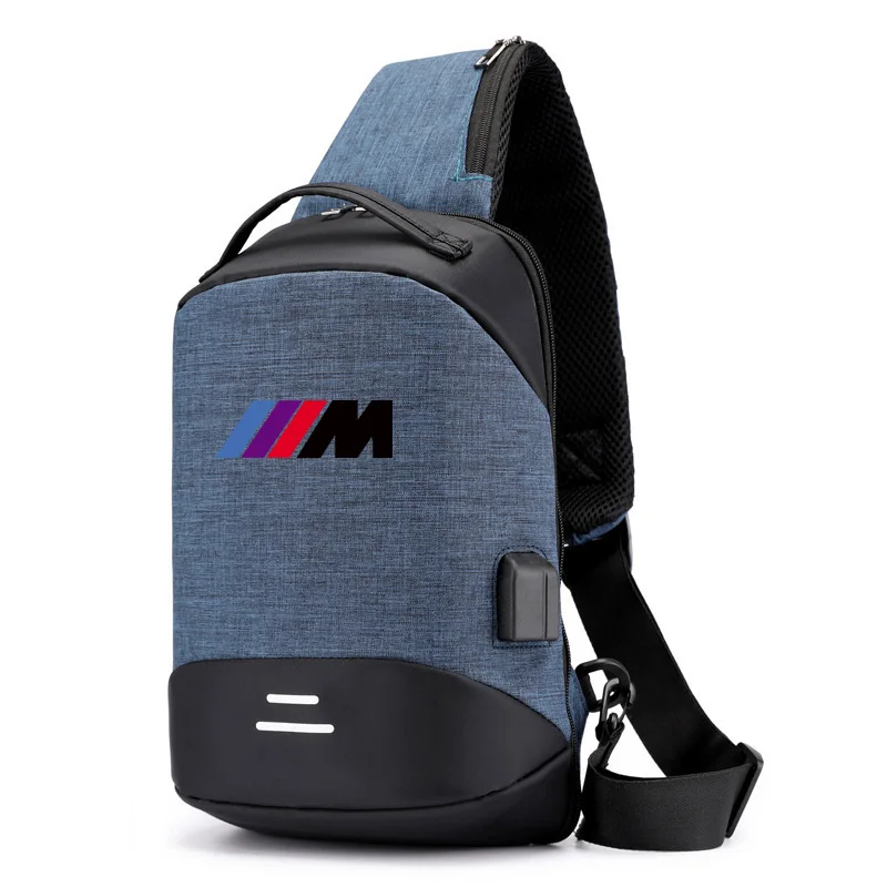 Сумка-мессенджер мужская летняя с USB-разъемом для зарядки защитой от кражи |