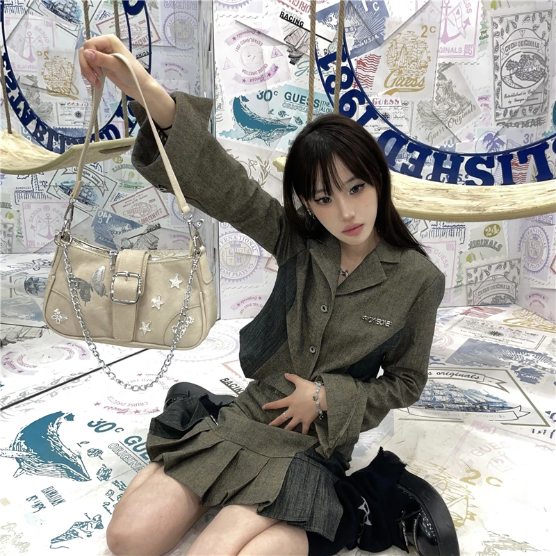 Y2k Handbag Women's Underarm Bag 2023 New Trend Biker Handbag for Women Retro Hot Girls Chain Bag Fashion Designer Bolso Mujer