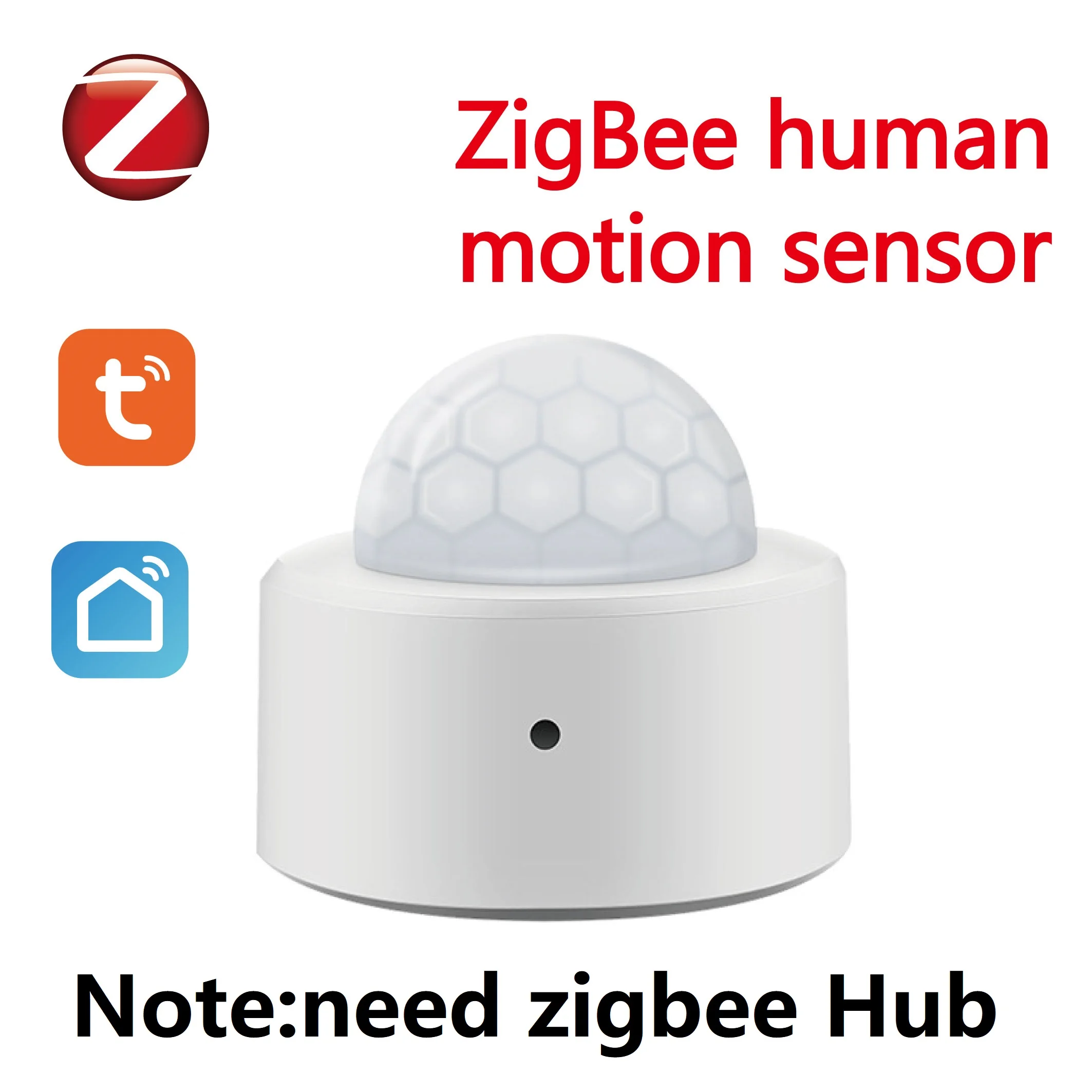 Tuya Zigbee Sensor Gerak Manusia PIR Rumah Pintar Detektor Sensor Gerak Keamanan Kehidupan Pintar Bekerja dengan Alexa Google Home
