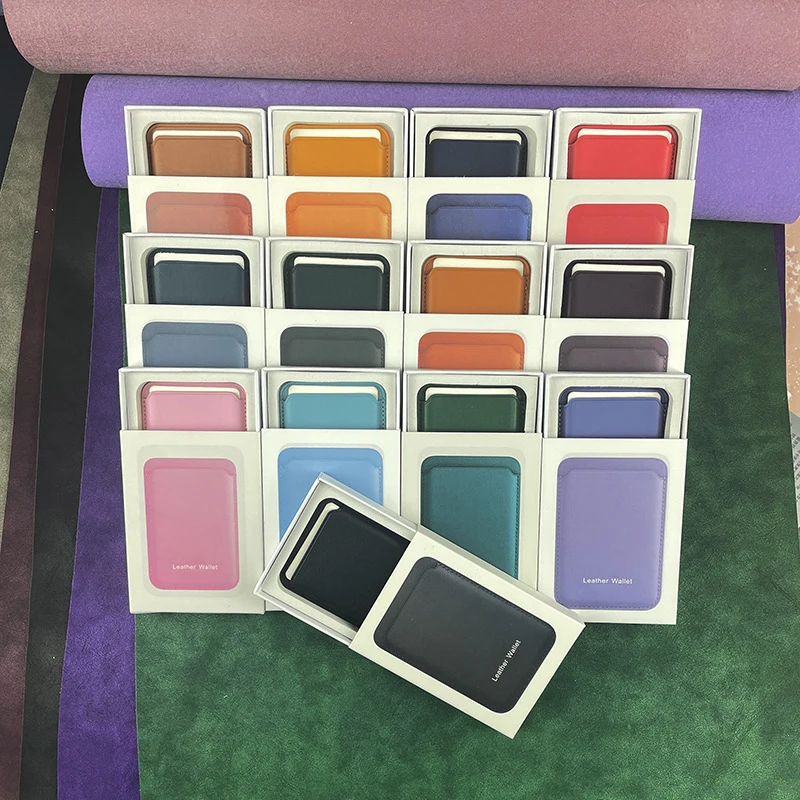 

Leather For Magsafe Magnetic Wallet Card Bag Holder Magsafe Case For Iphone 11 13 14 Pro Max 12 Mini Mac Safe Cover Accessories