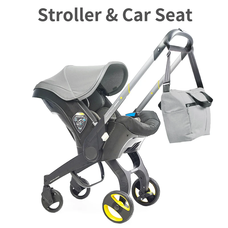 Baby Stroller 4 In1 Car Seat 0-2 Years Old Newborn Carriage Portable Pushchair Cart