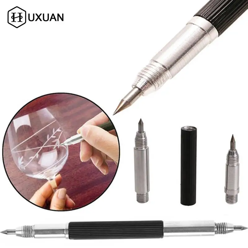 

1 шт. наконечник из вольфрамовой стали, двухсторонний острый чернильный карандаш, инструменты для разметки керамики, стекла, корпуса, металл...