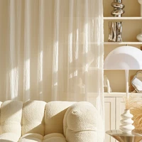 new window tulle for living room bedroom white gauze curtains are not transparent to people balcony gauze bay window white yarn