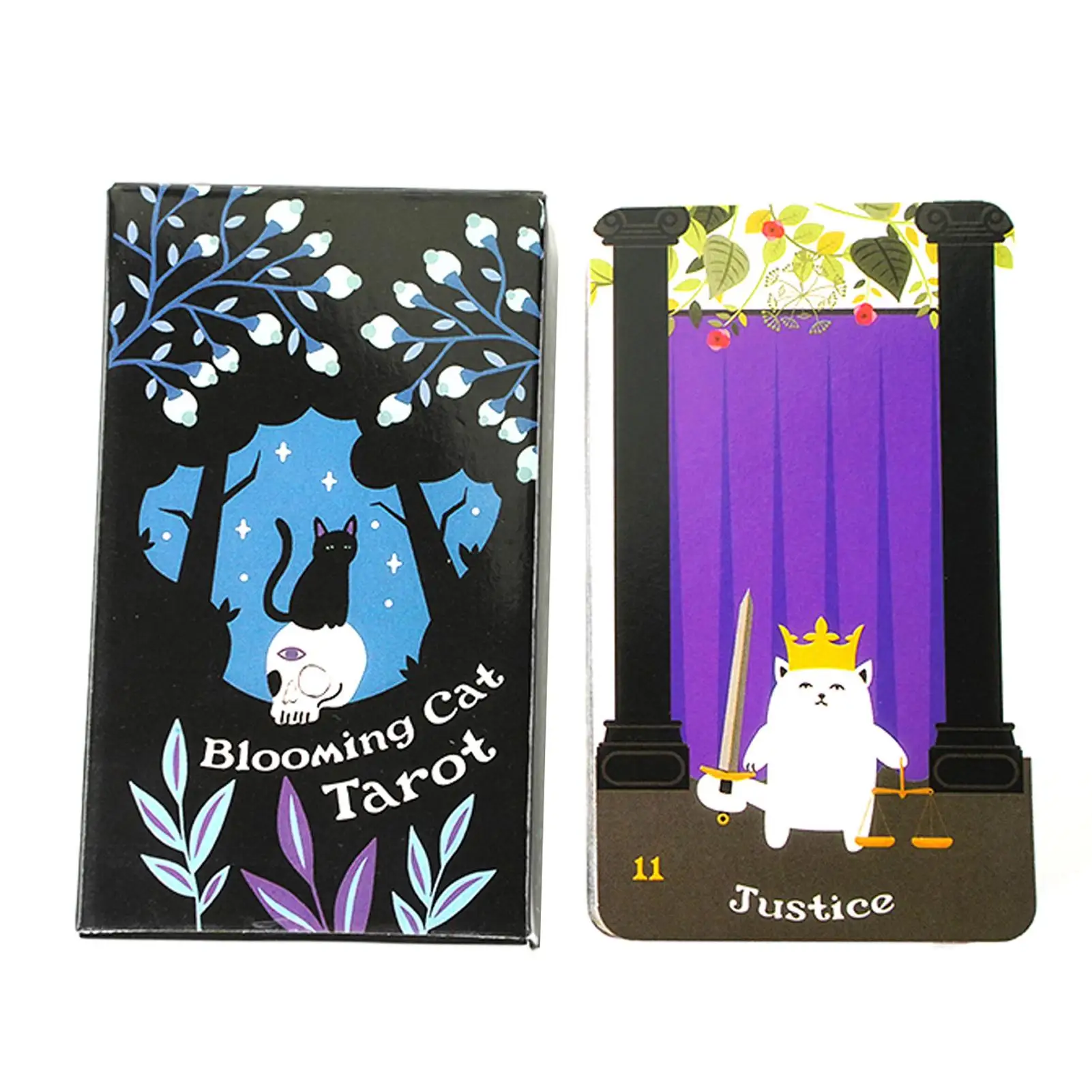 

New Tarot Oracle Card Mysterious Divination Tarot Card Female Girl Card Game Board Game English Playing Cards Blooming Cat Tarot