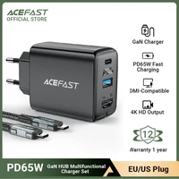 ACEFAST Portable GaN 65W Fast Charger 4K 60Hz HDMI-Compatible Docking Station For Switch 3Ports Type QC3 0 Notebook Charger