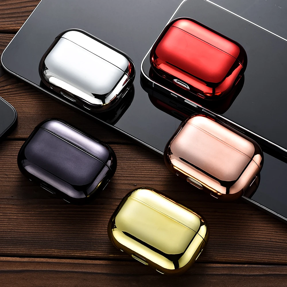 

For AirPods Pro 2 2022 Case Electroplate PC headphone Case Headset Shell Headphone Cover For Apple Air Pods 3 Pro 2nd Generation