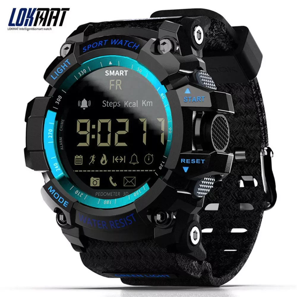 

LOKMAT MK16 Bluetooth SmartWatch digital clock Pedometer Fitness Tracker Sports smart watch men IP67 Waterproof For iOS Android