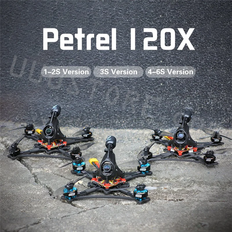 

HGLRC Petrel 120X Analog Zeus5 Zeus13 FC 5.8Ghz VTX ANT Camera 1202.5 1S 2S 3S 1303.5 4S 6S Motor 3 inch Toothpick FPV Drone