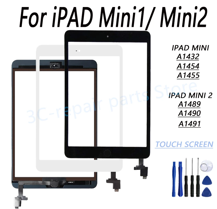 

Внешний сенсорный ЖК-экран для iPad Mini Mini2 A1432 A1454 A1455 A1489, сенсорный экран, дигитайзер, конический преобразователь, сменная сенсорная панель