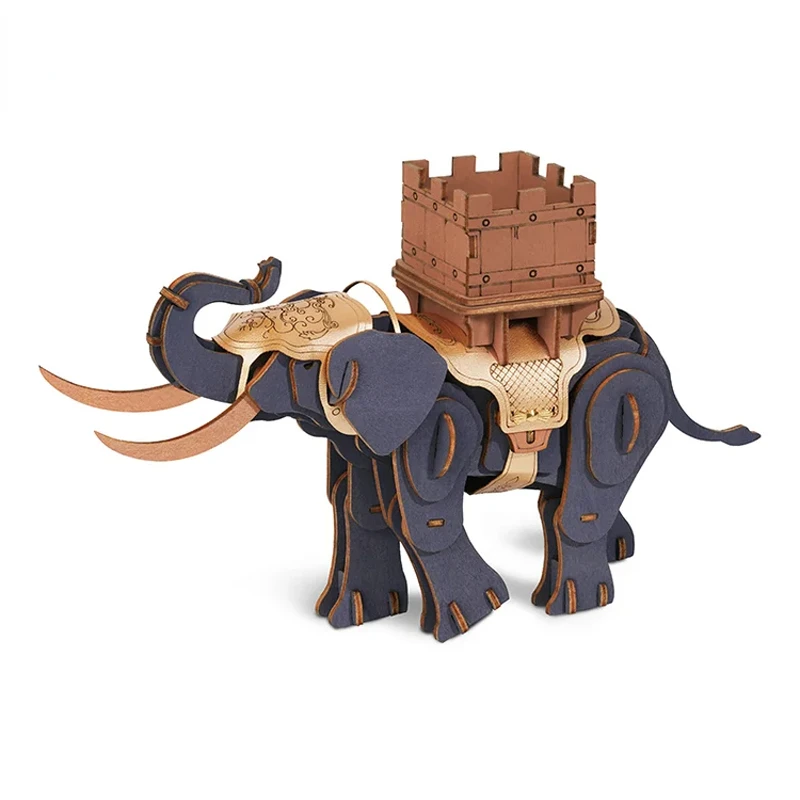 

Rowood Warrior-Horse & Warrior-ELephant 3D Wooden Puzzle Easy Assemble Building for Toys Gifts Kids Xmas TWA01& TWA02
