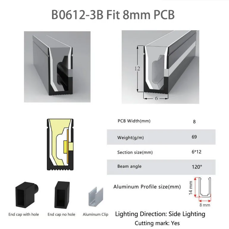 

Силиконовая трубка для светодиодной ленты Xnbada