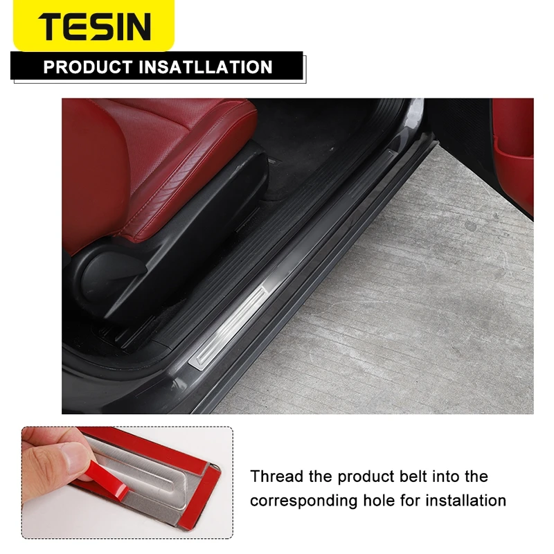 TESIN Защитная Накладка на порог для входной двери защитная Dodge Challenger 2009 +