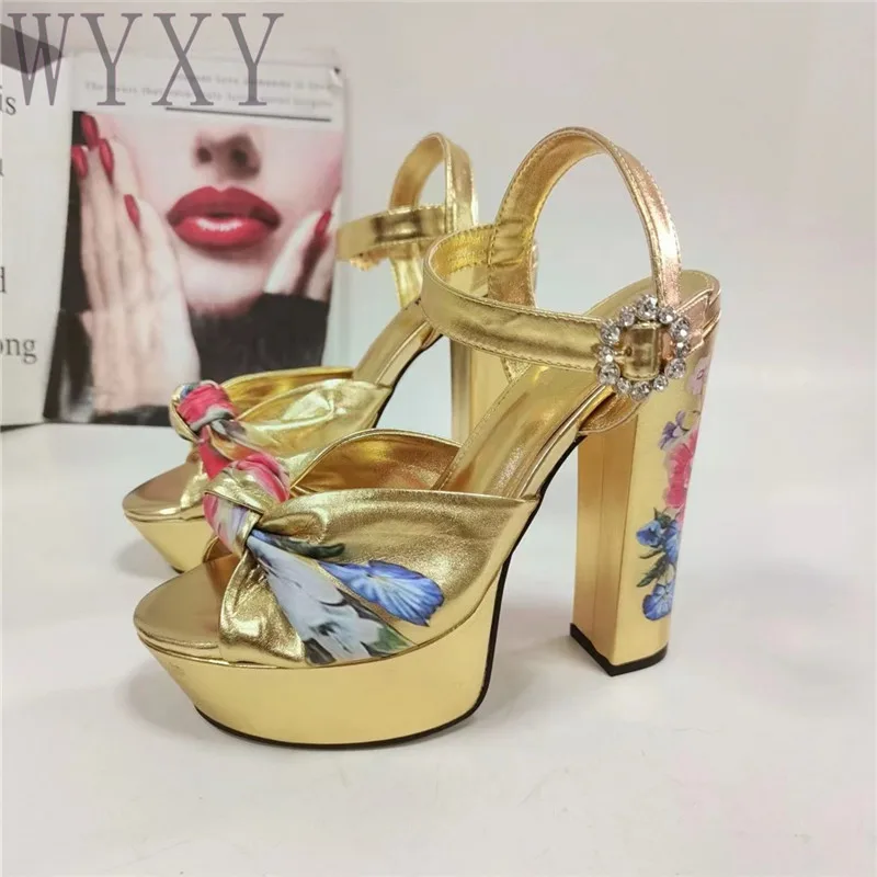 

Босоножки женские на платформе с бантом, пикантные сандалии-гладиаторы с круглым носком, супер высокий каблук, фотосессия, свадебная обувь, Новинка лета 2023