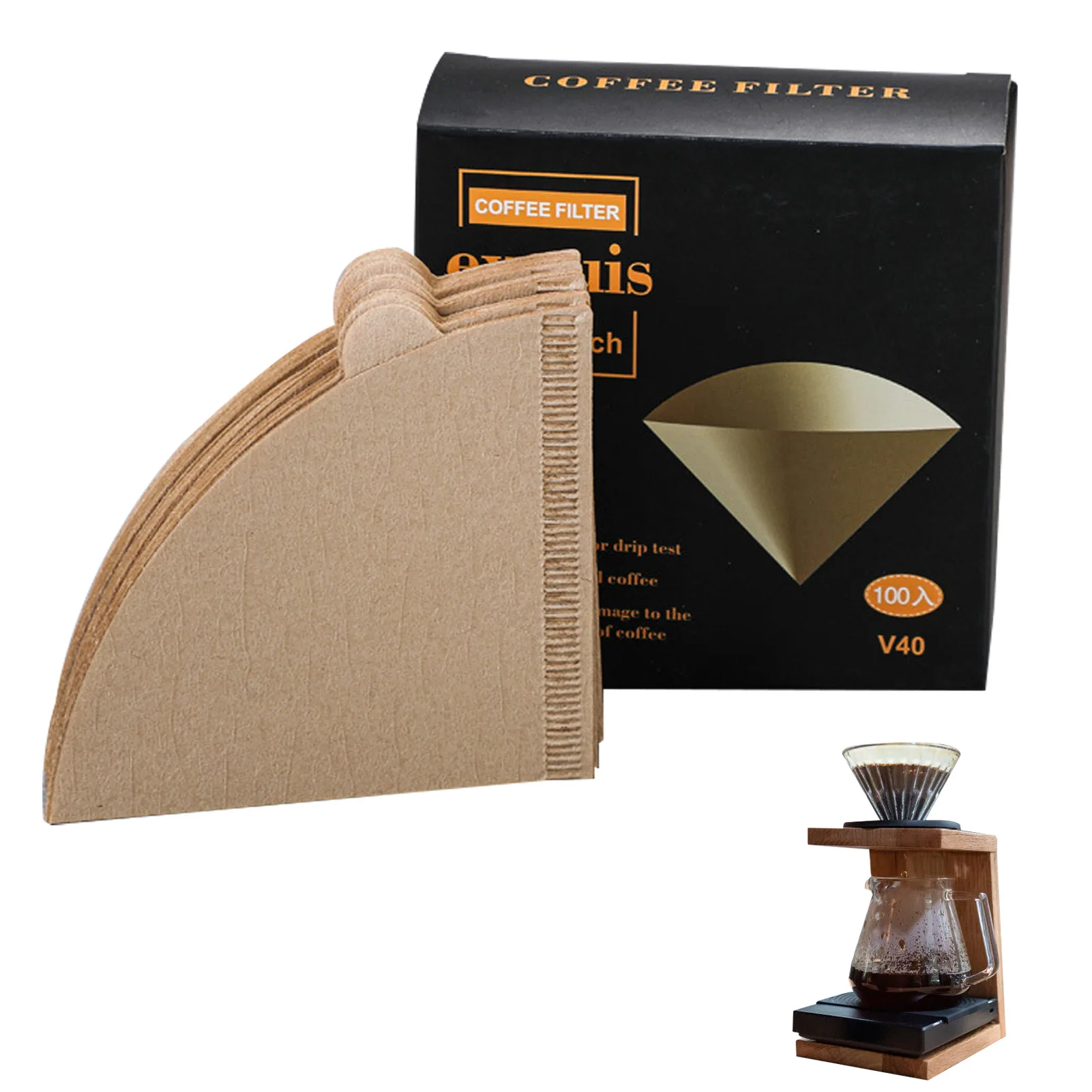 

Coffee Filters Cone Paper Paper Coffee Filters Single-Use Pour Over Cone Filters 1-4 Cup Natural Unbleached Brown 100 Count In 1