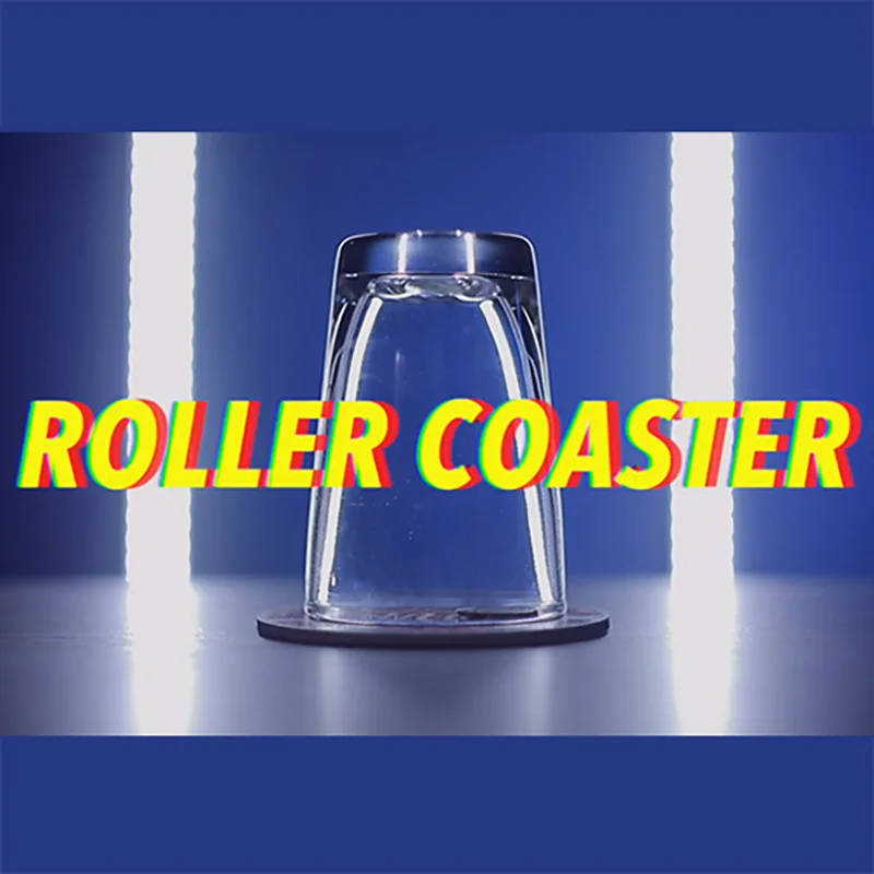 

ROLLER COASTER Magic Tricks Coin into Glass Cup Magician Close Up Street Illusion Gimmick Mentalism Puzzle Toy Penetration Magia