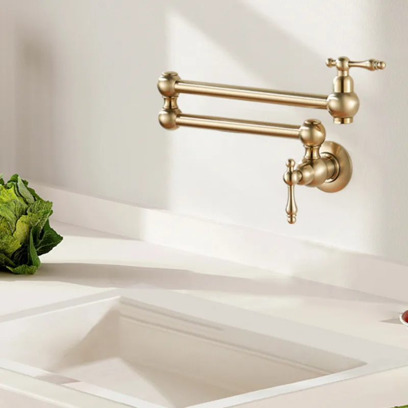 Складной смеситель с двумя ручками прочный керамический кран для холодной и