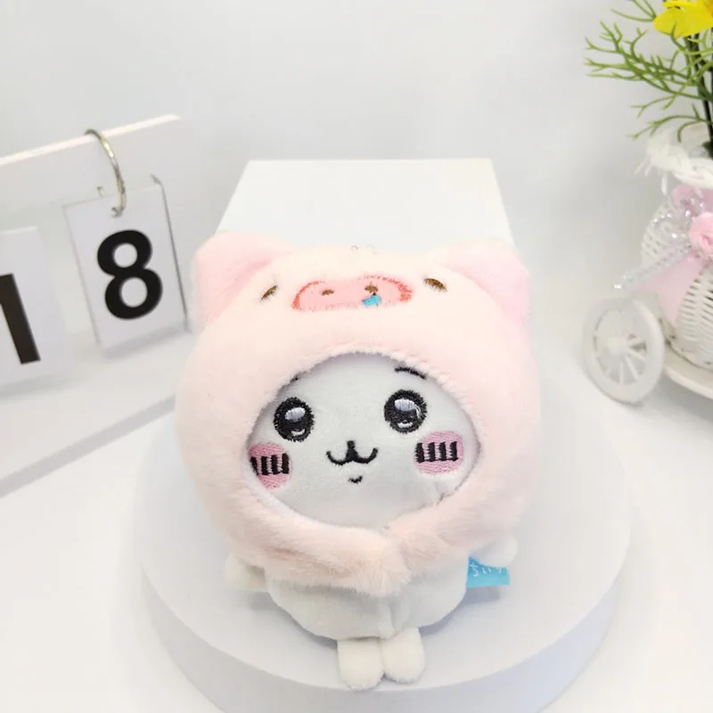 Новый плюшевый кулон Chiikawa кукла-переодевание брелок Sanrio кукла Тайяки головной